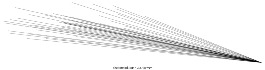 Eccentric radial ray, beam burst lines. Glitter, gleam, glisten effect. Starburst, sunburst dynamic comic lines illustration