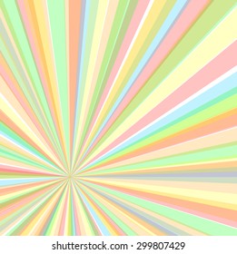 Eccentric rays background, vector illustration