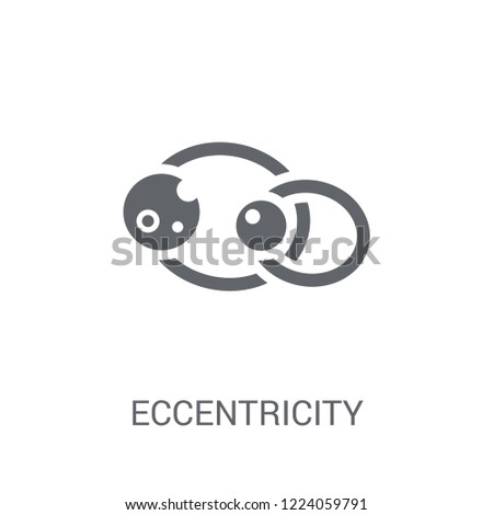 Eccentricity icon. Trendy Eccentricity logo concept on white background from Astronomy collection. Suitable for use on web apps, mobile apps and print media.