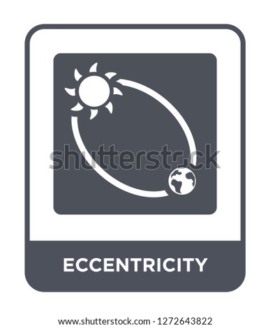 eccentricity icon vector on white background, eccentricity trendy filled icons from Astronomy collection, eccentricity simple element illustration
