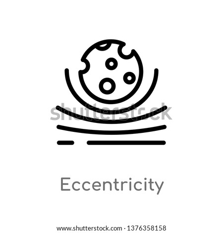 eccentricity vector line icon. Simple element illustration. eccentricity outline icon from astronomy concept. Can be used for web and mobile
