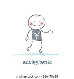 ecclesiastic going to church