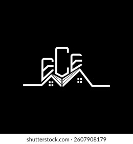 ECE Real State logo design, ECE simple and modern logo. ECE luxurious alphabet design  