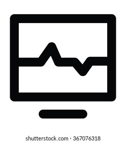 ECG Bold Line Vector Icon