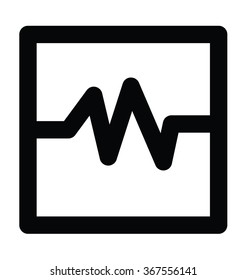 ECG Bold Line Vector Icon