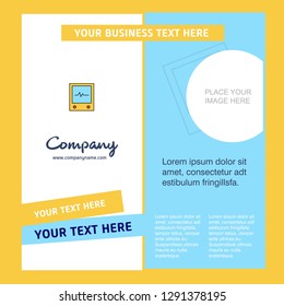 ECG Company Brochure Template. Vector Busienss Template