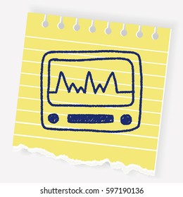 ECG doodle drawing