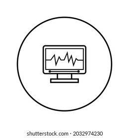ECG, Ehealth icon design vector 