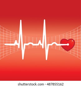 ECG Electrocardiogram with heart