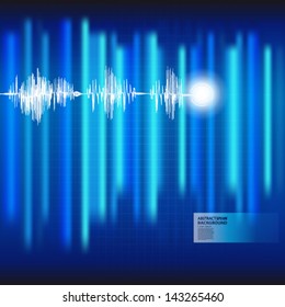 ECG Electrocardiogram medical blue background. Vector.