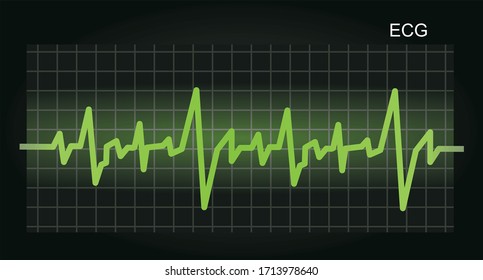 ECG. Electrocardiograph background. vector illustration
