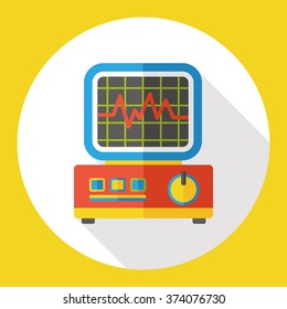 ECG flat icon