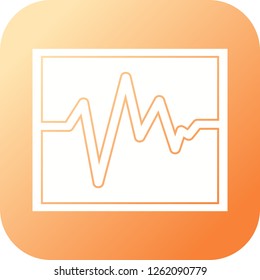 ECG Glyph round corner multi color gradient BG 