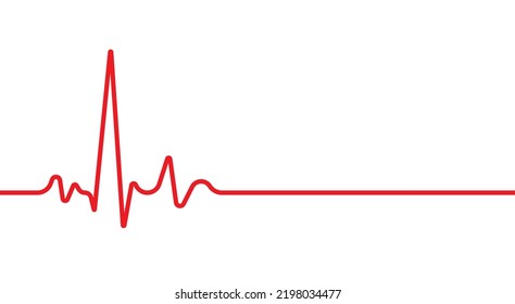 Ecg heart beat line icon symbol. Heartbeat pulse 
