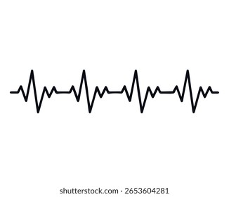 Pulso, ritmo e cardiologia da clipart da linha de batimento cardíaco do ECG, arquivo totalmente editável EPS vetorial.