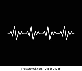 Pulso, ritmo e cardiologia da clipart da linha de batimento cardíaco do ECG, arquivo totalmente editável EPS vetorial.