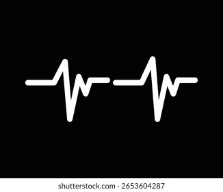 Pulso, ritmo e cardiologia da clipart da linha de batimento cardíaco do ECG, arquivo totalmente editável EPS vetorial.