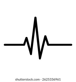 ECG Heartbeat Line on White. Ideal for use as a tattoo, icon, web graphic design, and infographic concepts