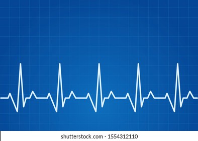 ECG heartbeat monitor, cardiogram heart pulse line wave. Electrocardiogram medical background. Use for your design.