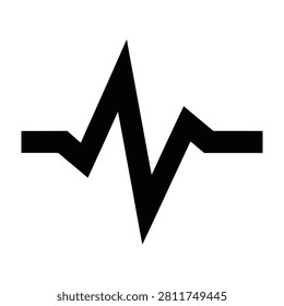 ECG heartbeat pulse line graph wave form medical health symbol heart rhythm monitor electrocardiogram cardiogram health check medical chart pulse wave heartbeat line cardiograph ECG line heart rate monitor medical graph rhythm wave