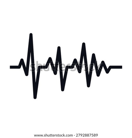 ECG heartbeat pulse waveform on medical monitor, tracing rhythm and health