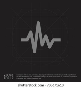 Ecg icon - Black Creative Background