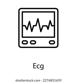 ECG icon design stock illustration