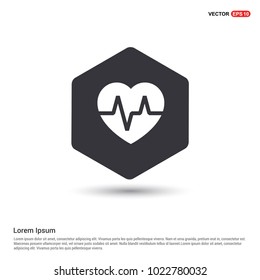Ecg icon Hexa White Background icon template