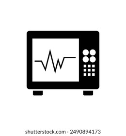Ecg icon illustrated on background