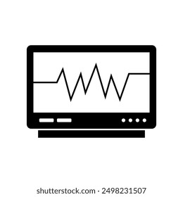 Icono de ECG ilustrado sobre fondo