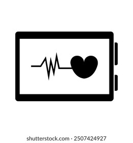 EKG-Symbol auf Hintergrund