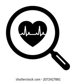 Icono ECG. Ilustración vectorial simple.