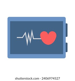 ECG illustrated on white background