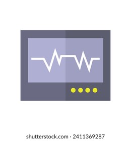 ECG illustrated on white background