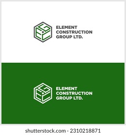 ECG letter logo design in six style. ECG polygon, circle, triangle, hexagon, flat and simple style with black and white color variation letter logo set in one artboard. ECG minimalist and classic logo