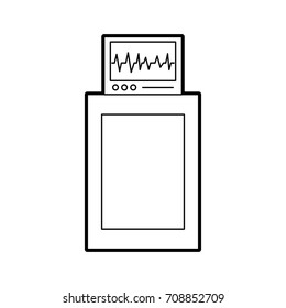 ecg machine displaying heartbeat monitoring