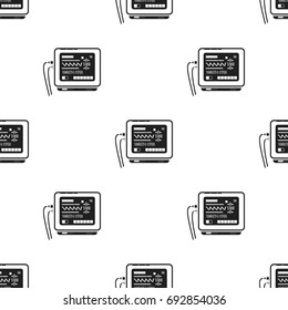 Ecg machine icon black. Single medicine icon from the big medical, healthcare black.