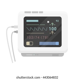 Ecg Machine Icon Cartoon.