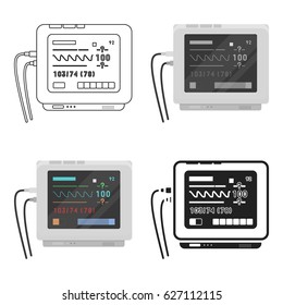 Ecg machine icon cartoon. Single medicine icon from the big medical, healthcare cartoon.