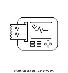 Ecg machine icon design. isolated on white background. vector illustration