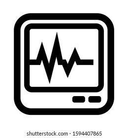 ECG machine icon isolated sign symbol vector illustration - high quality black style vector icons
