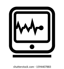 ECG machine icon isolated sign symbol vector illustration - high quality black style vector icons
