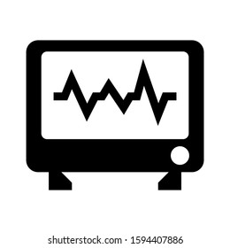 ECG machine icon isolated sign symbol vector illustration - high quality black style vector icons
