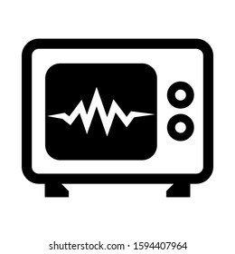 ECG machine icon isolated sign symbol vector illustration - high quality black style vector icons
