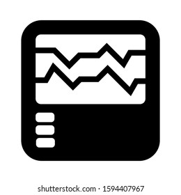 ECG machine icon isolated sign symbol vector illustration - high quality black style vector icons
