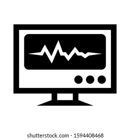 ECG machine icon isolated sign symbol vector illustration - high quality black style vector icons
