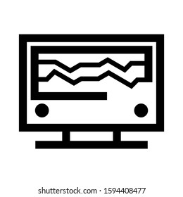 ECG machine icon isolated sign symbol vector illustration - high quality black style vector icons
