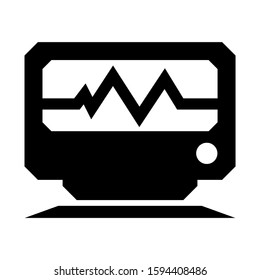 ECG machine icon isolated sign symbol vector illustration - high quality black style vector icons
