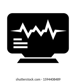 ECG machine icon isolated sign symbol vector illustration - high quality black style vector icons
