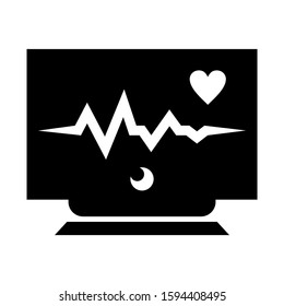 ECG machine icon isolated sign symbol vector illustration - high quality black style vector icons
